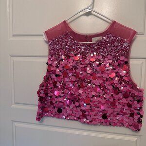 Aje Sequin Top Cropped